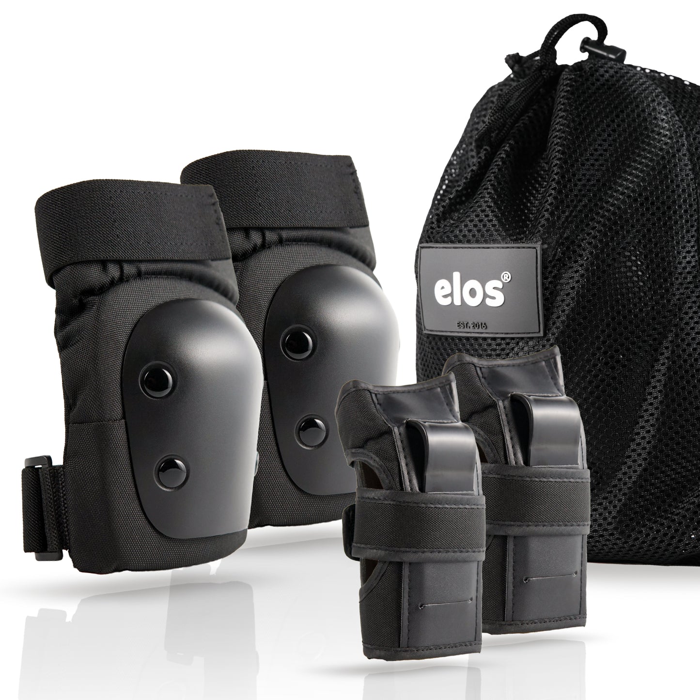 Elosスケボー プロテクター3点セット(膝/肘/手首)